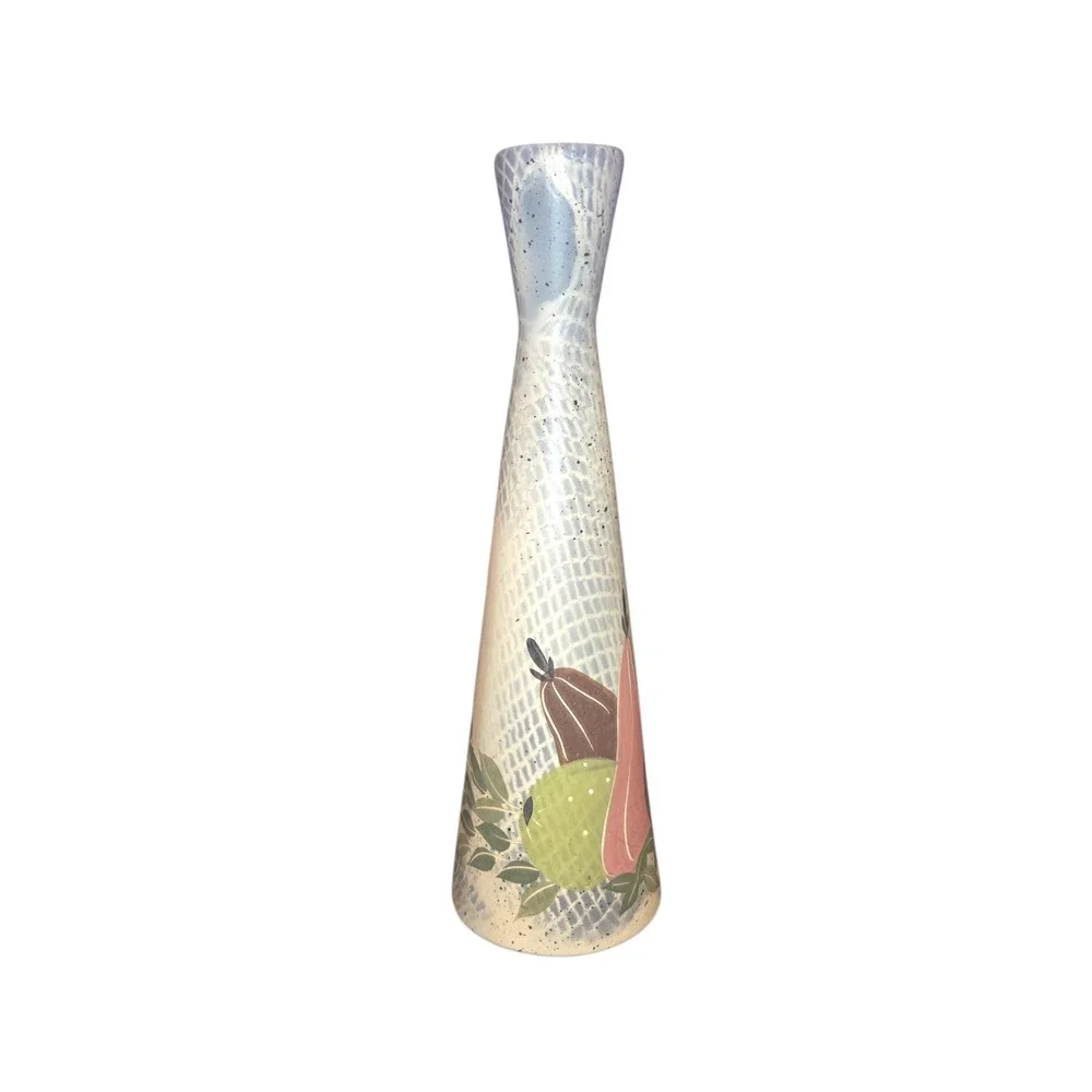 Marc Bellaire Still Life Ceramic Vase VTG MCM‎ Hand Painted Fruiit 14